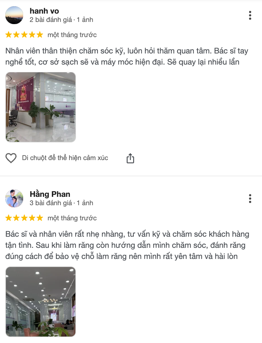 Đánh giá khách hàng về nha khoa Queen